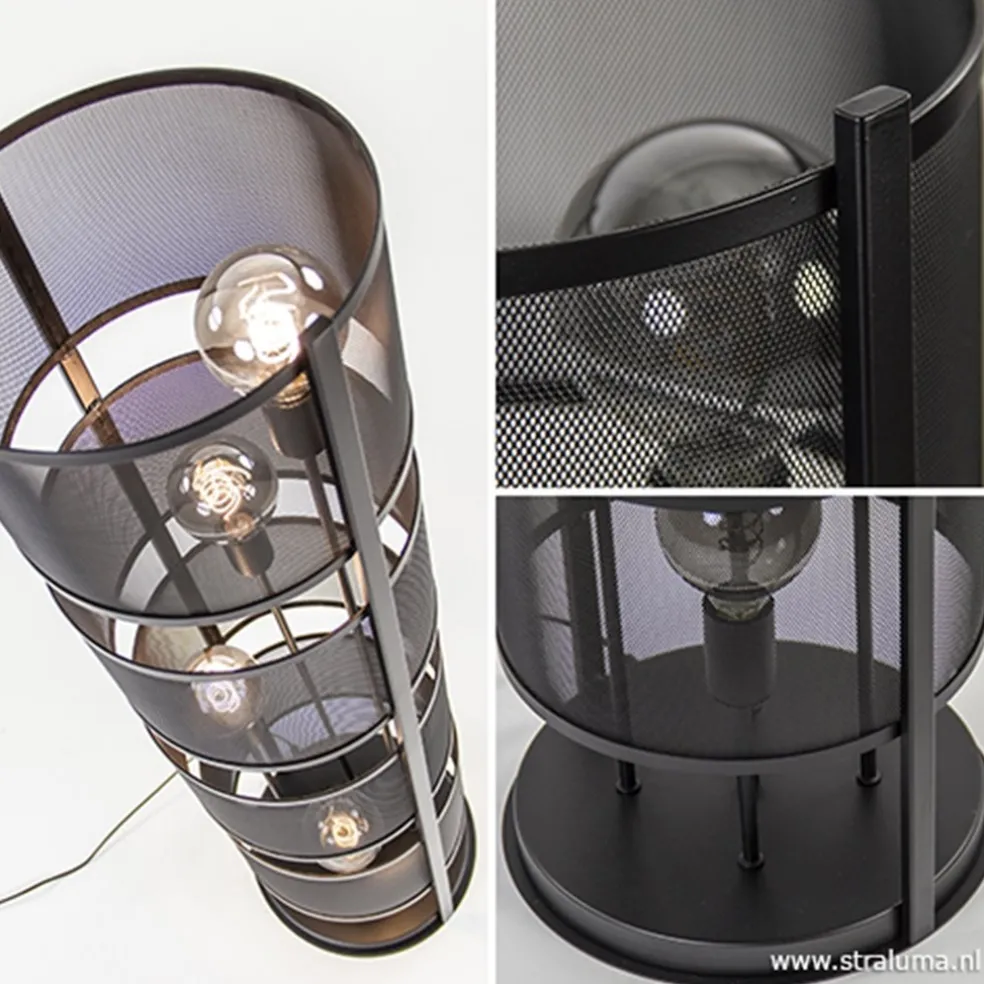 Discount Straluma Vloerlamp 4L cilinder gaas zwart
