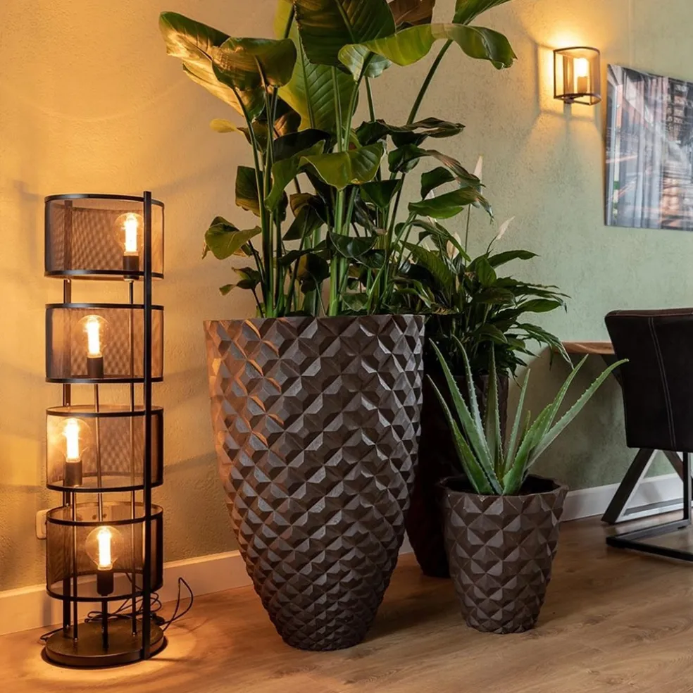 Discount Straluma Vloerlamp 4L cilinder gaas zwart