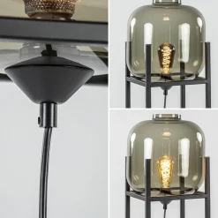 Fashion Straluma Vloerlamp Lett frame zwart/smoke glas