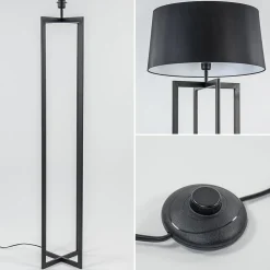 Clearance Straluma Vloerlamp Mace frame zwart exclusief kap