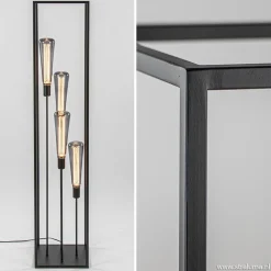 Flash Sale Straluma Vloerlamp open frame zwart 4-lichts
