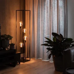 Flash Sale Straluma Vloerlamp open frame zwart 4-lichts
