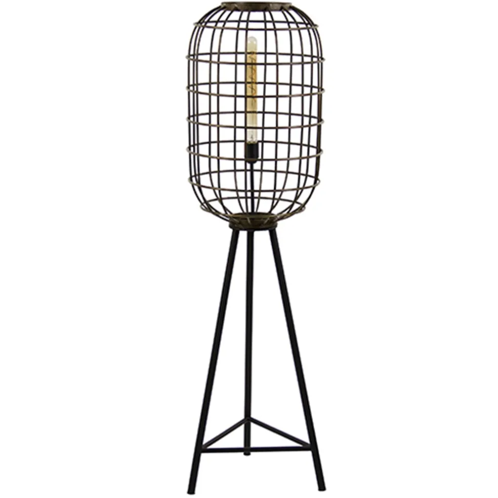 Cheap Straluma Vloerlamp oud-brons zwart kooi