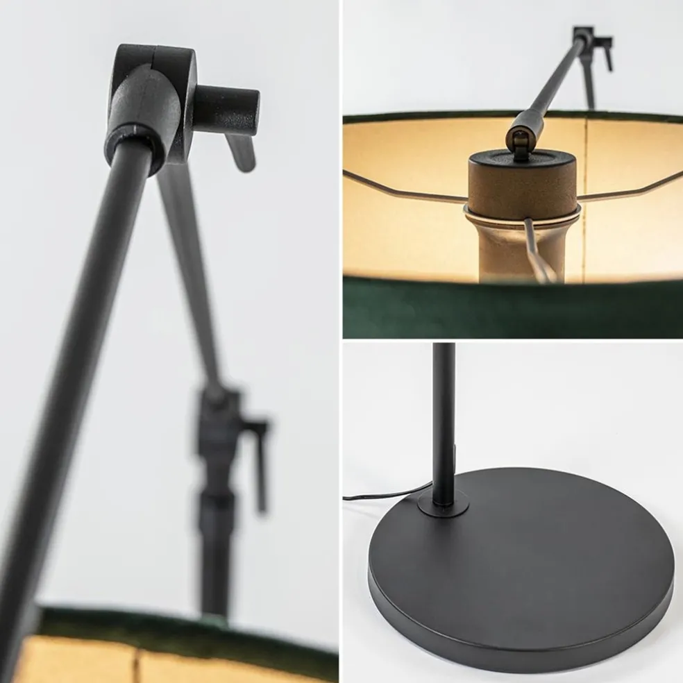 Discount Straluma Vloerlamp Prestige Chic zwart/kap groen