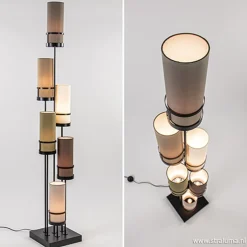 Clearance Straluma Vloerlamp Sixt 6l multicolor bruin