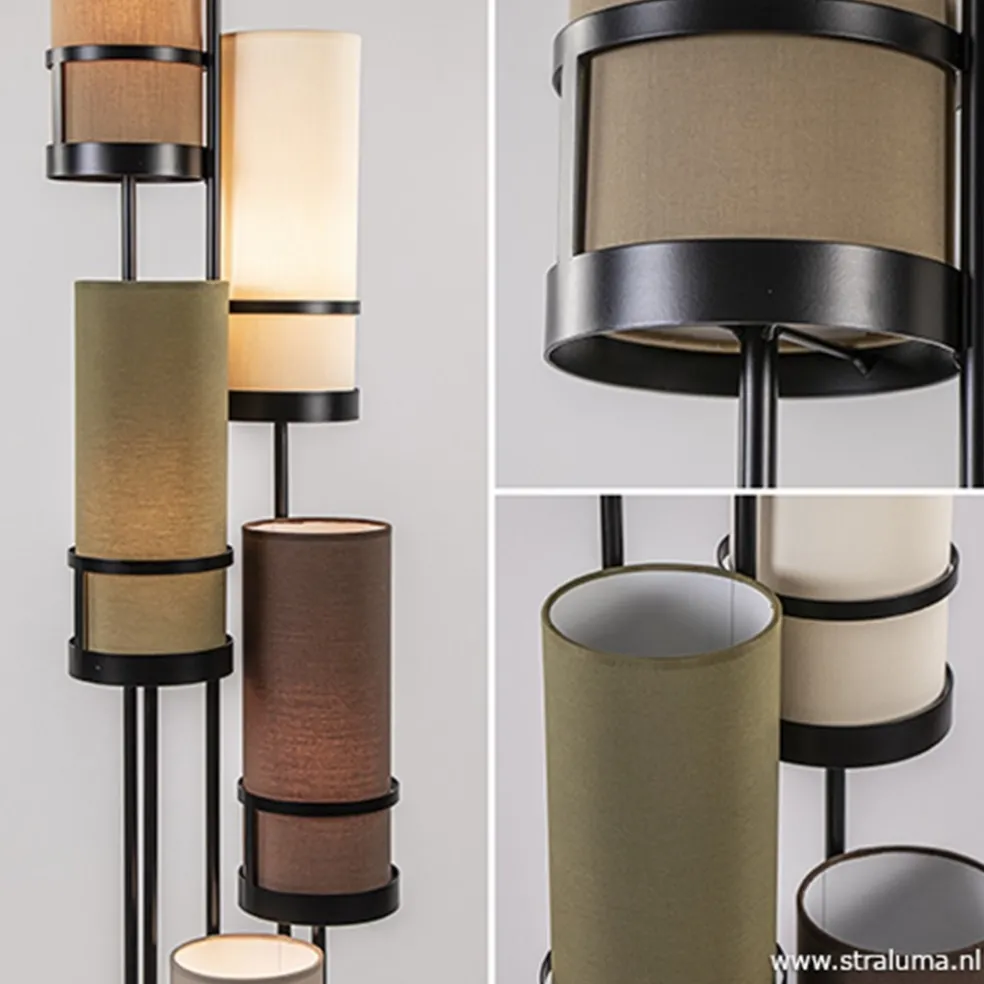 Clearance Straluma Vloerlamp Sixt 6l multicolor bruin