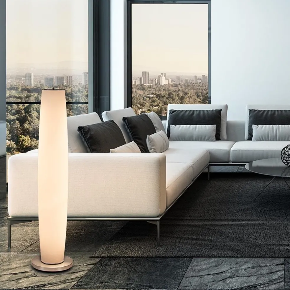 Online Straluma Vloerlamp Terra nikkel/wit glas dtw