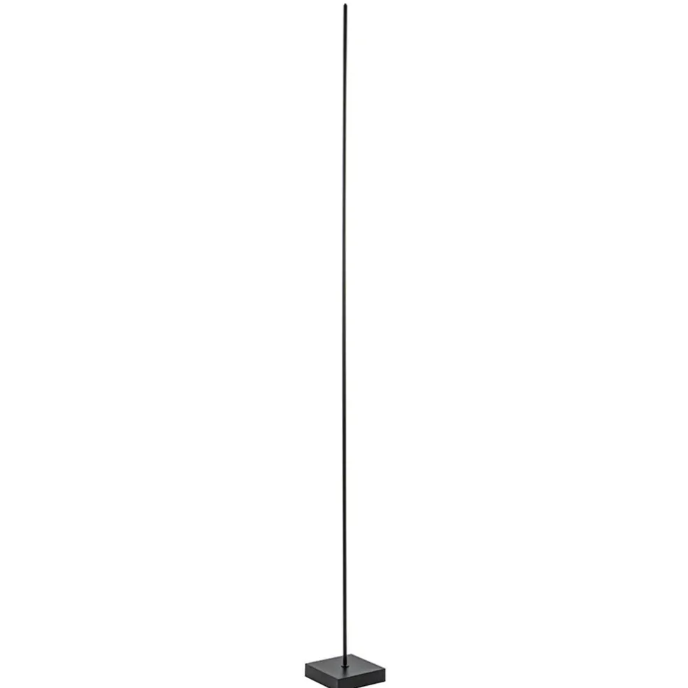 Outlet Straluma Vloerlamp Think pin zwart met pushdimmer