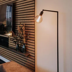 Shop Straluma Vloerlamp Tube zwart basic met verstelbare pendel