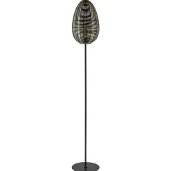 Shop Straluma Vloerlamp Yaelle antiek brons met zwarte voet