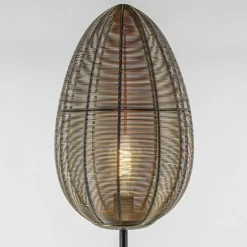 Shop Straluma Vloerlamp Yaelle antiek brons met zwarte voet