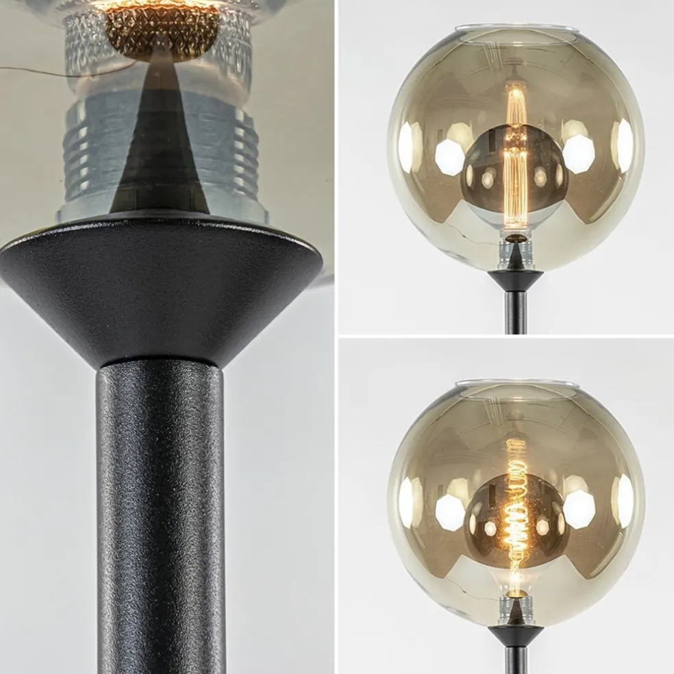 Clearance Straluma Vloerlamp zwart + smoke glas