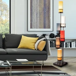 Shop Straluma Vloerlamp zwart 6L multicolor rood