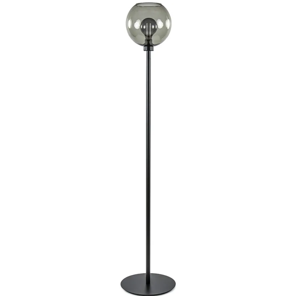 Flash Sale Straluma Vloerlamp zwart met smoke glazen kap