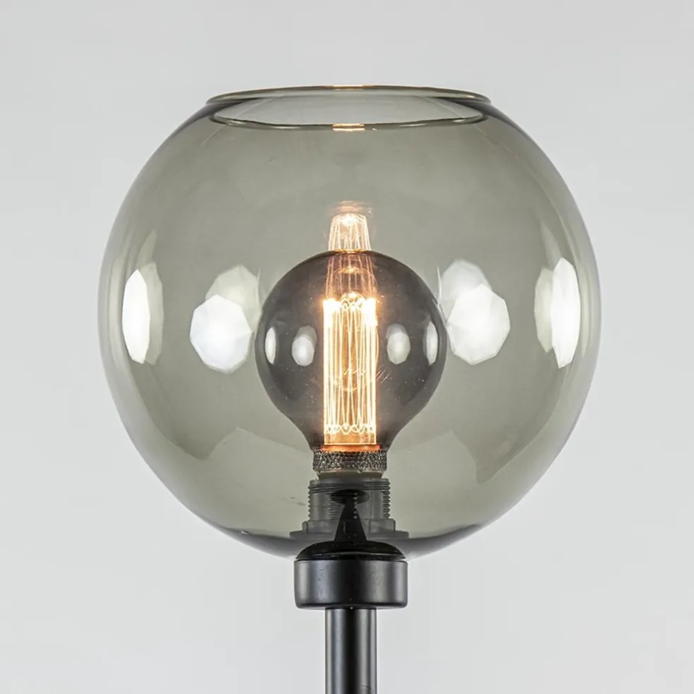 Flash Sale Straluma Vloerlamp zwart met smoke glazen kap