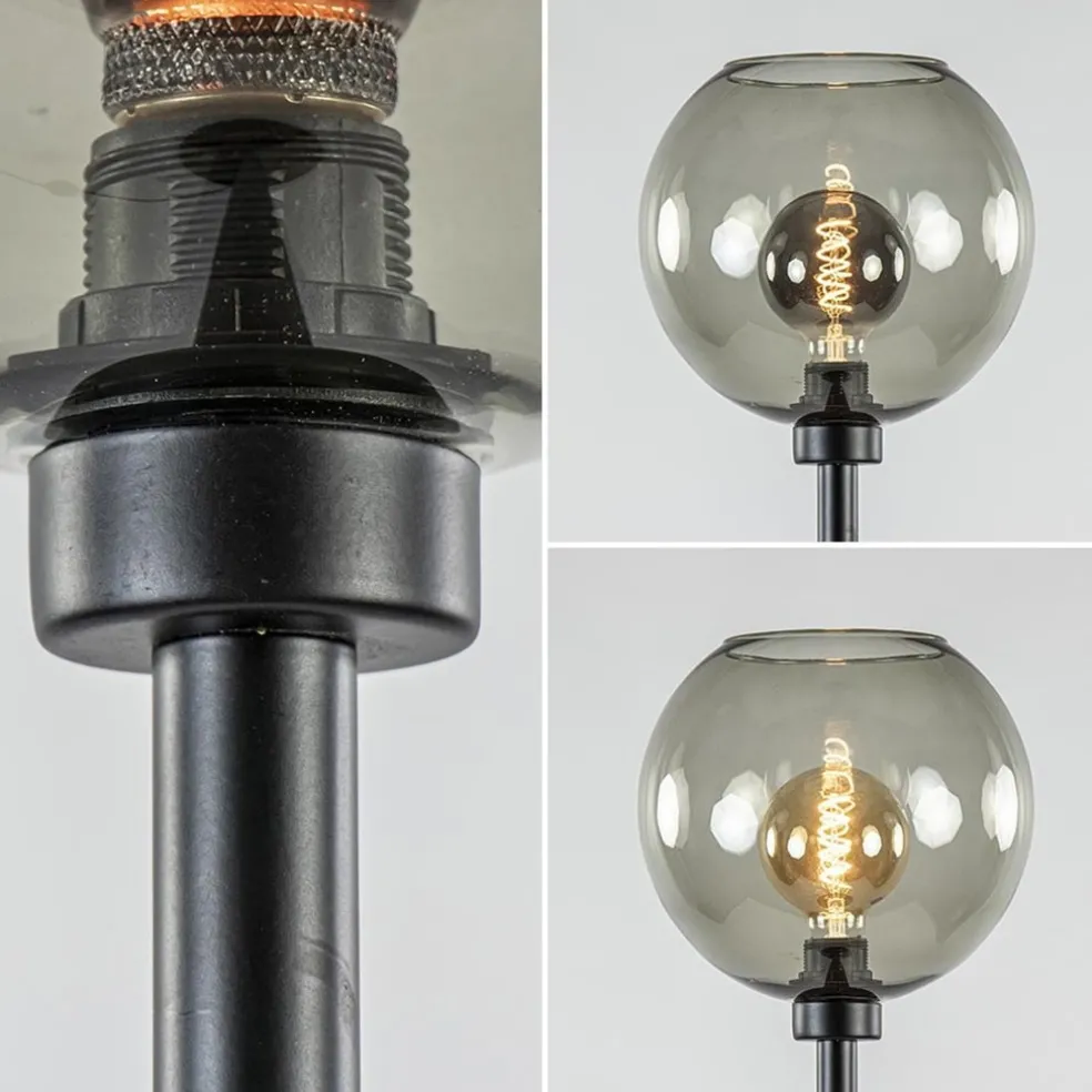 Flash Sale Straluma Vloerlamp zwart met smoke glazen kap