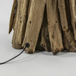 Discount Straluma Vloerlamp/lampvoet Margret hout naturel excl kap