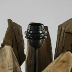 Discount Straluma Vloerlamp/lampvoet Margret hout naturel excl kap