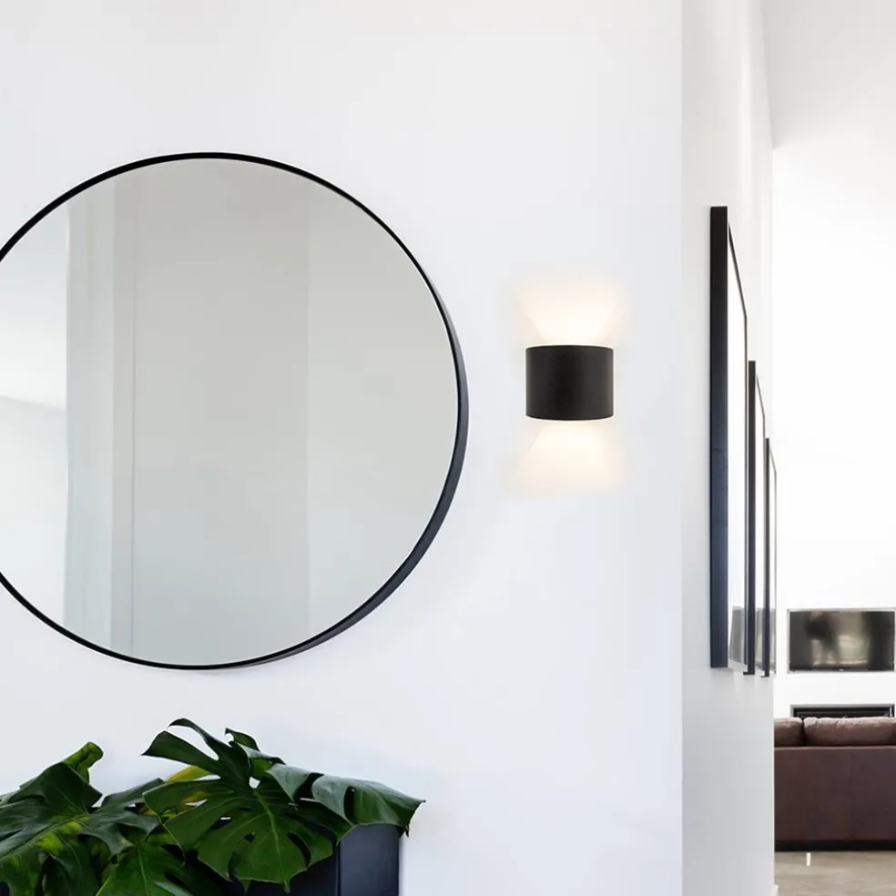 Online Straluma Wandlamp afgerond zwart/grijs stelklep g9