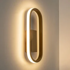Flash Sale Straluma Wandlamp Anello ovaal matgoud 2700k dim.