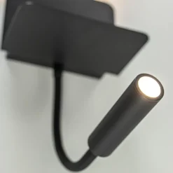 Cheap Straluma Wandlamp bed zwart flex + USB charger