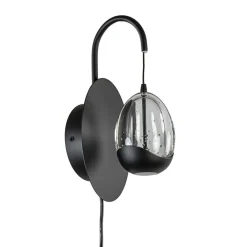 Shop Straluma Wandlamp Black Egg zwart/helder glas