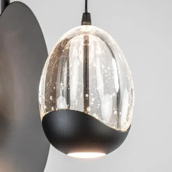 Shop Straluma Wandlamp Black Egg zwart/helder glas