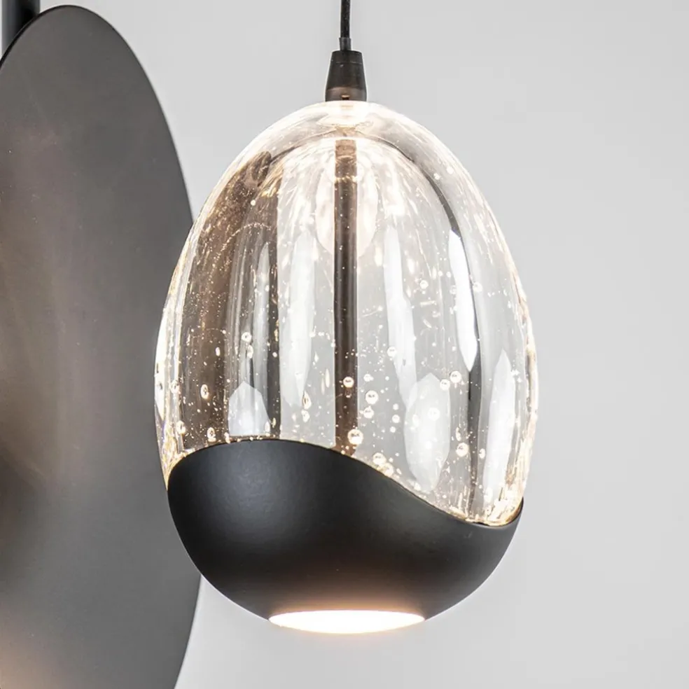 Shop Straluma Wandlamp Black Egg zwart/helder glas