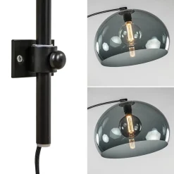 Hot Straluma Wandlamp boog met smoke plexibol kap