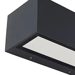 Cheap Straluma Wandlamp breed up+down antraciet IP54