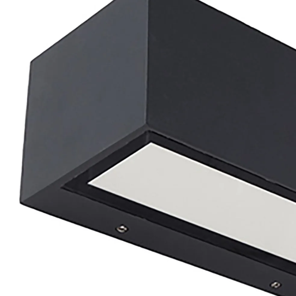 Cheap Straluma Wandlamp breed up+down antraciet IP54