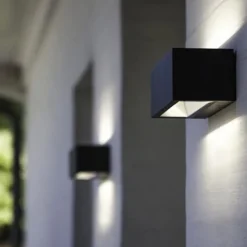 Cheap Straluma Wandlamp breed up+down antraciet IP54