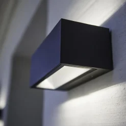 Cheap Straluma Wandlamp breed up+down antraciet IP54
