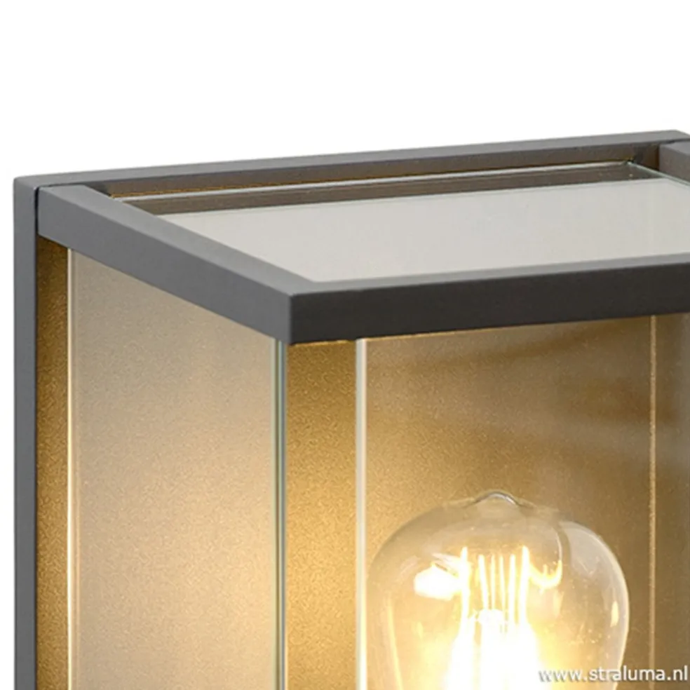 Online Straluma Wandlamp buiten antraciet/glas IP54