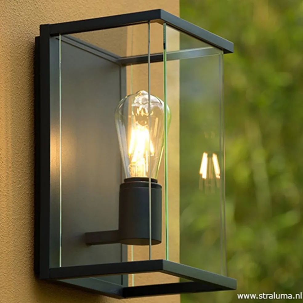 Online Straluma Wandlamp buiten antraciet/glas IP54