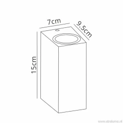 Online Straluma Wandlamp buiten antraciet up+down IP54