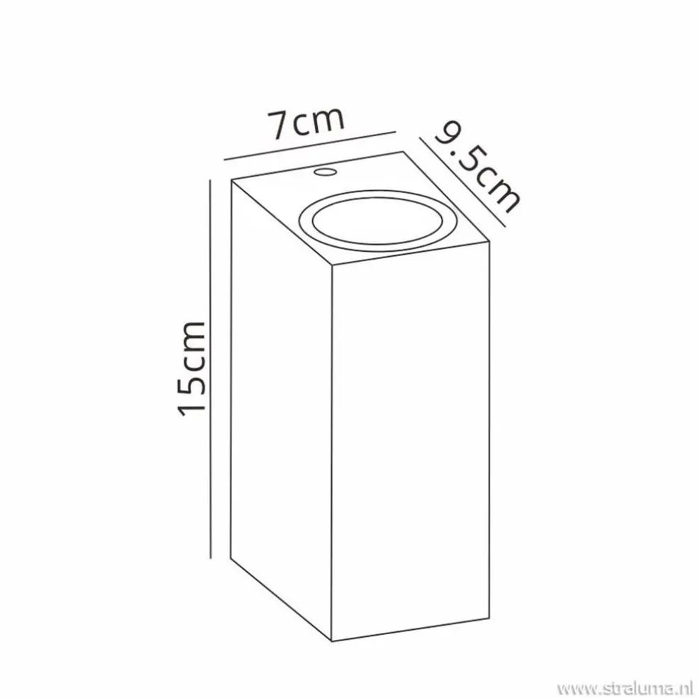 Online Straluma Wandlamp buiten antraciet up+down IP54