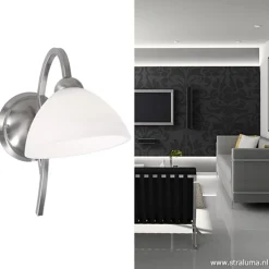 Store Straluma Wandlamp Capri staal/glas slaapkamer