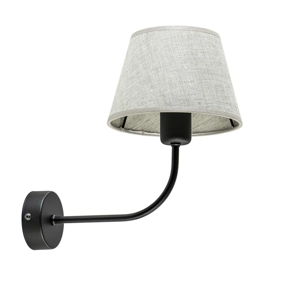 New Straluma Wandlamp Chicago zwart/zandkleur kap