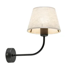 New Straluma Wandlamp Chicago zwart/zandkleur kap