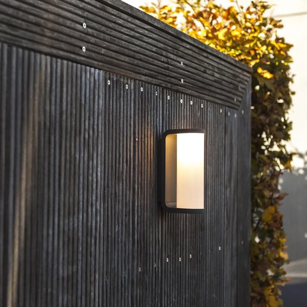 Clearance Straluma Wandlamp cilinder buiten grijs IP44 inclusief LED