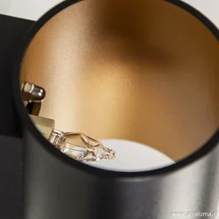 Sale Straluma Wandlamp cilinder zwart/goud