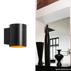 Sale Straluma Wandlamp cilinder zwart/goud