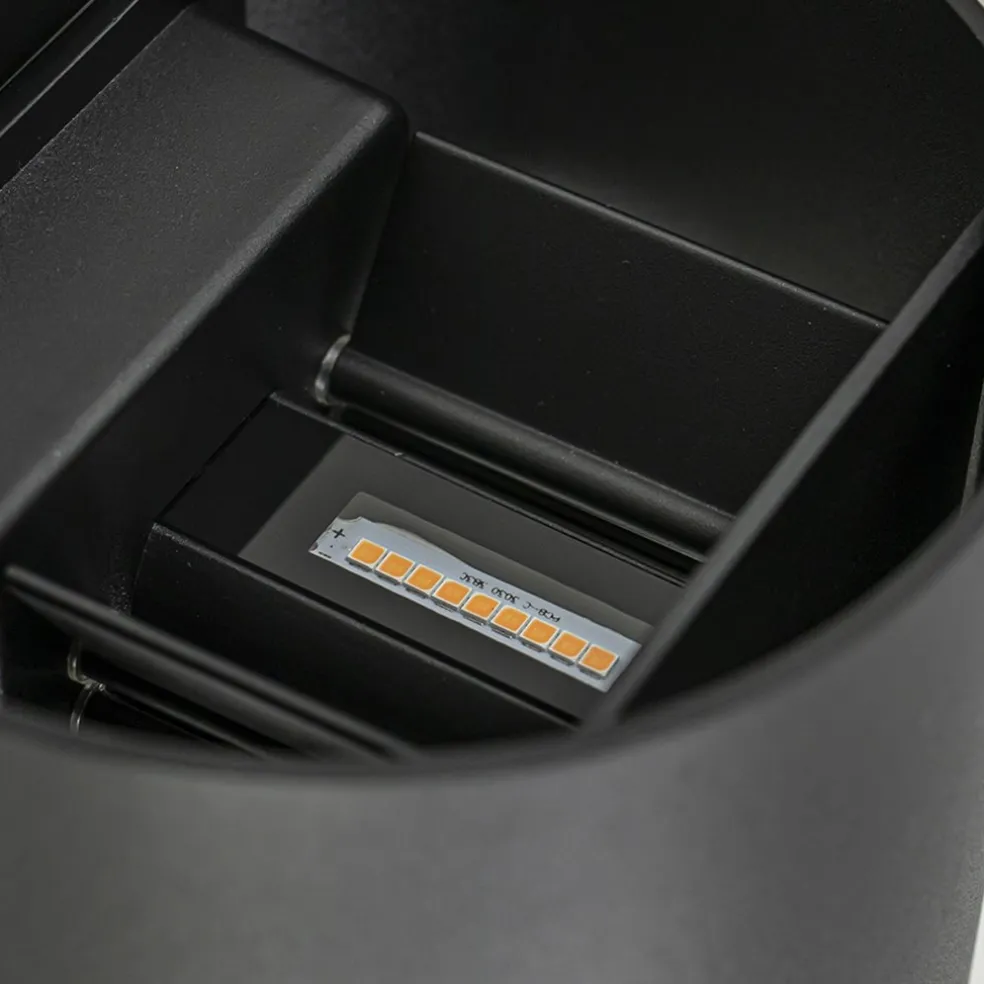 Best Sale Straluma Wandlamp Davos afgerond zwart IP54 2700k