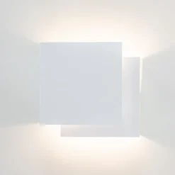 New Straluma Wandlamp double square wit metaal