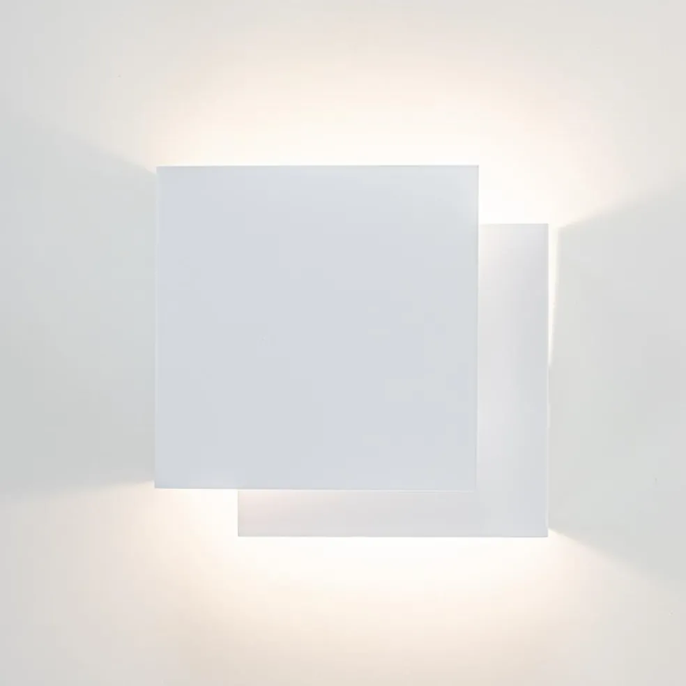 New Straluma Wandlamp double square wit metaal