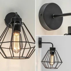 Flash Sale Straluma Wandlamp draadkorf zwart
