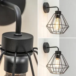 Flash Sale Straluma Wandlamp draadkorf zwart
