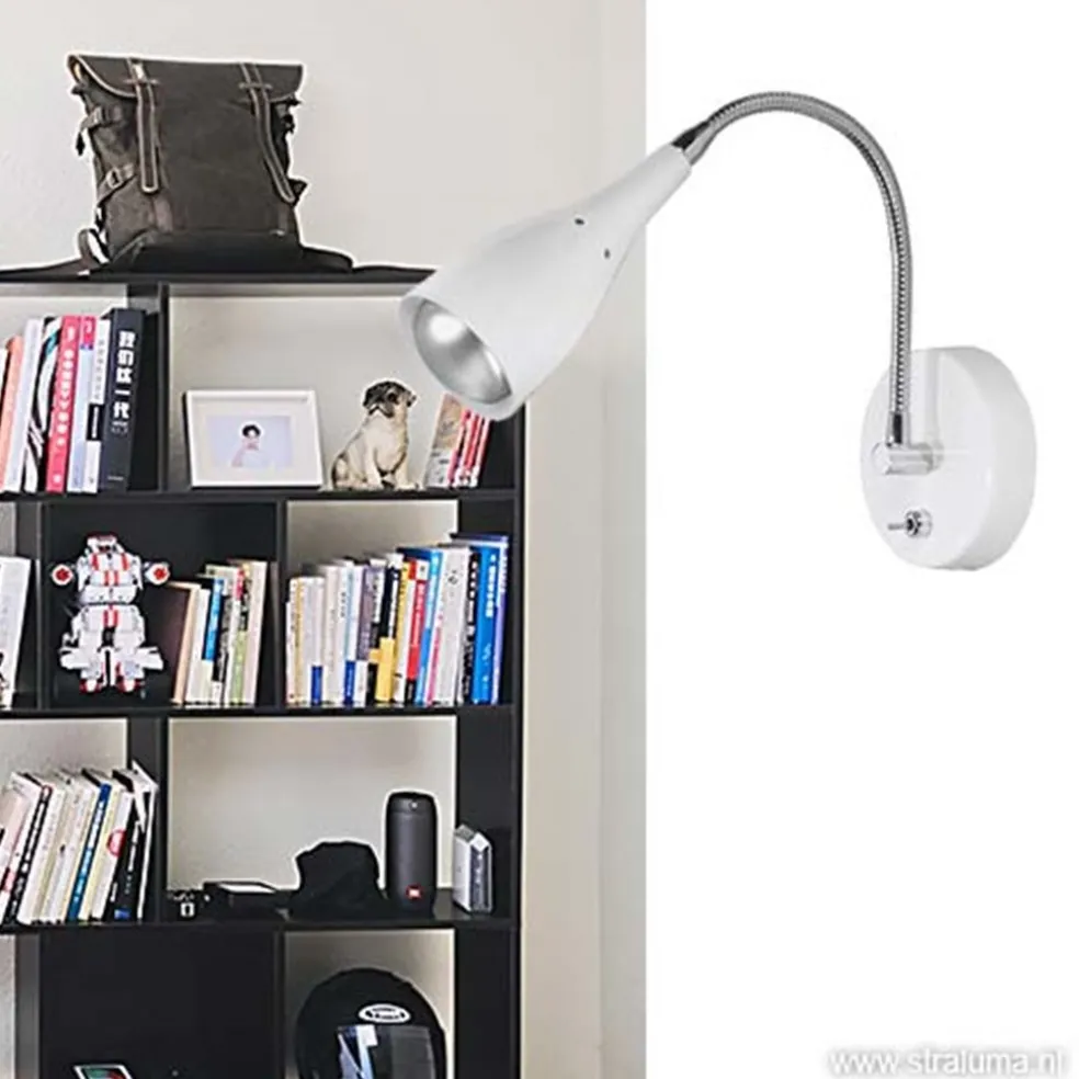 Fashion Straluma Wandlamp Elite verstelbaar nikkel wit