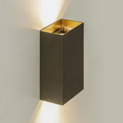 Store Straluma Wandlamp Eros rechthoek brons